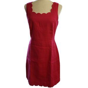 J. Crew Womens Scalloped Basketweave Square dress